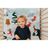 Snowy Day Crib Sheet, White/Blue - Crib Sheets - 8