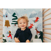 Snowy Day Crib Sheet, White/Blue - Crib Sheets - 9 - thumbnail