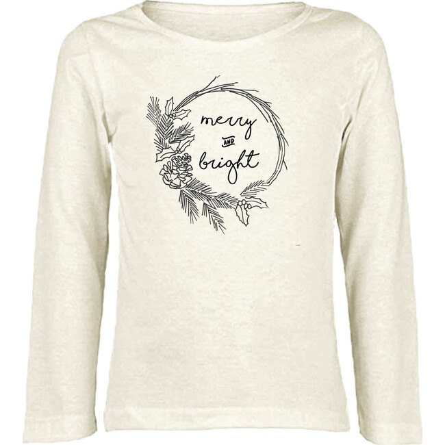 Merry and Bright Long Sleeve Tee, Black - Tees - 1