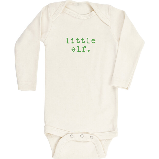 Little Elf Long Sleeve Onesie, Green - Onesies - 1