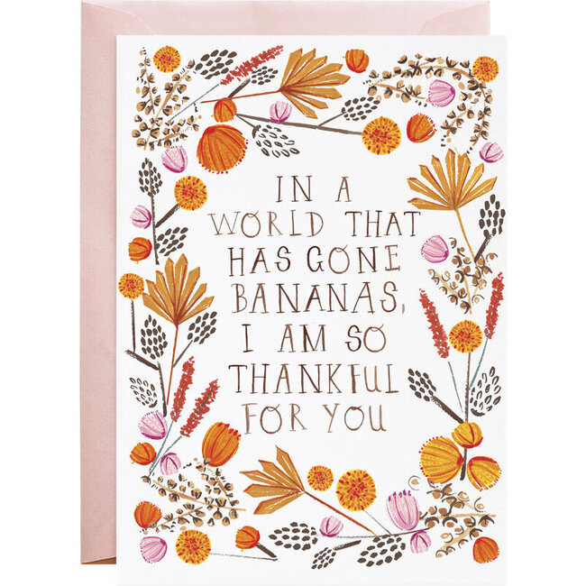 Bananas and Stuffing Thanksgiving Card