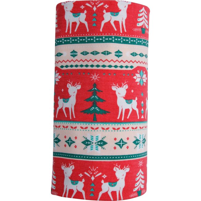 Deer Swaddle, Red - Blankets - 3