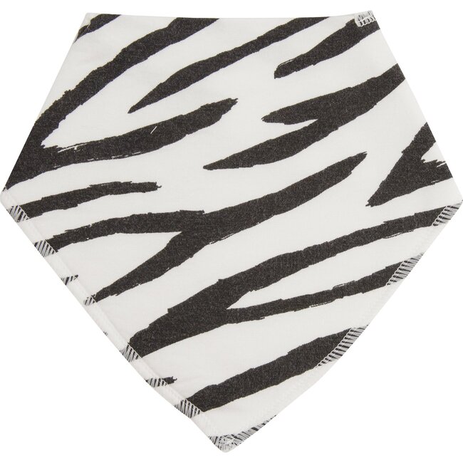 Zebra Bandana Bib, Black