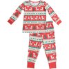 Deer Loungewear, Red - Loungewear - 1 - thumbnail