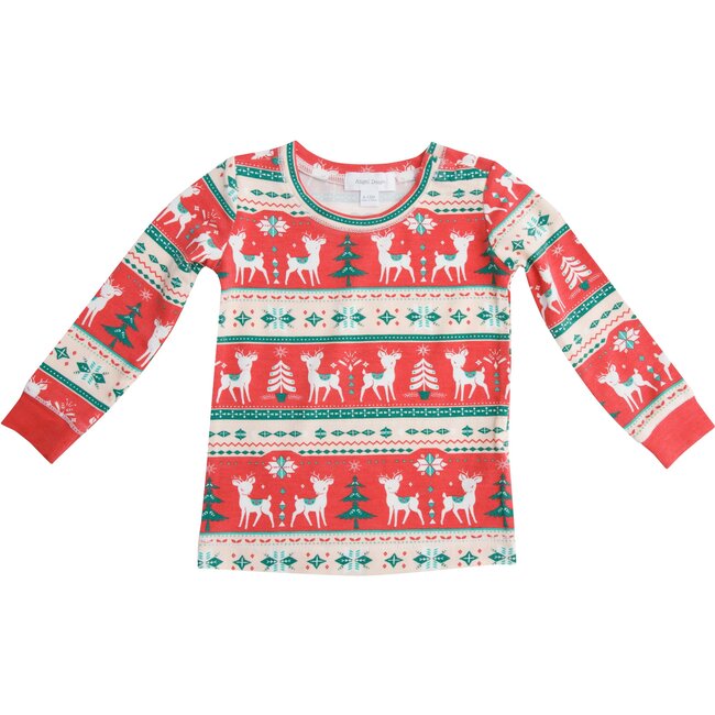 Deer Loungewear, Red - Loungewear - 2