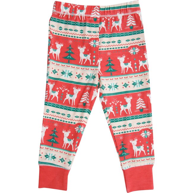 Deer Loungewear, Red - Loungewear - 3