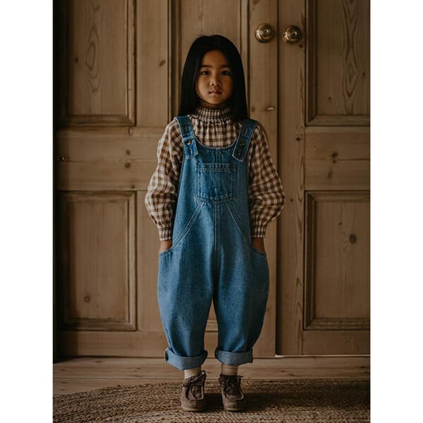 The Oversized Denim Dungaree, Light Denim