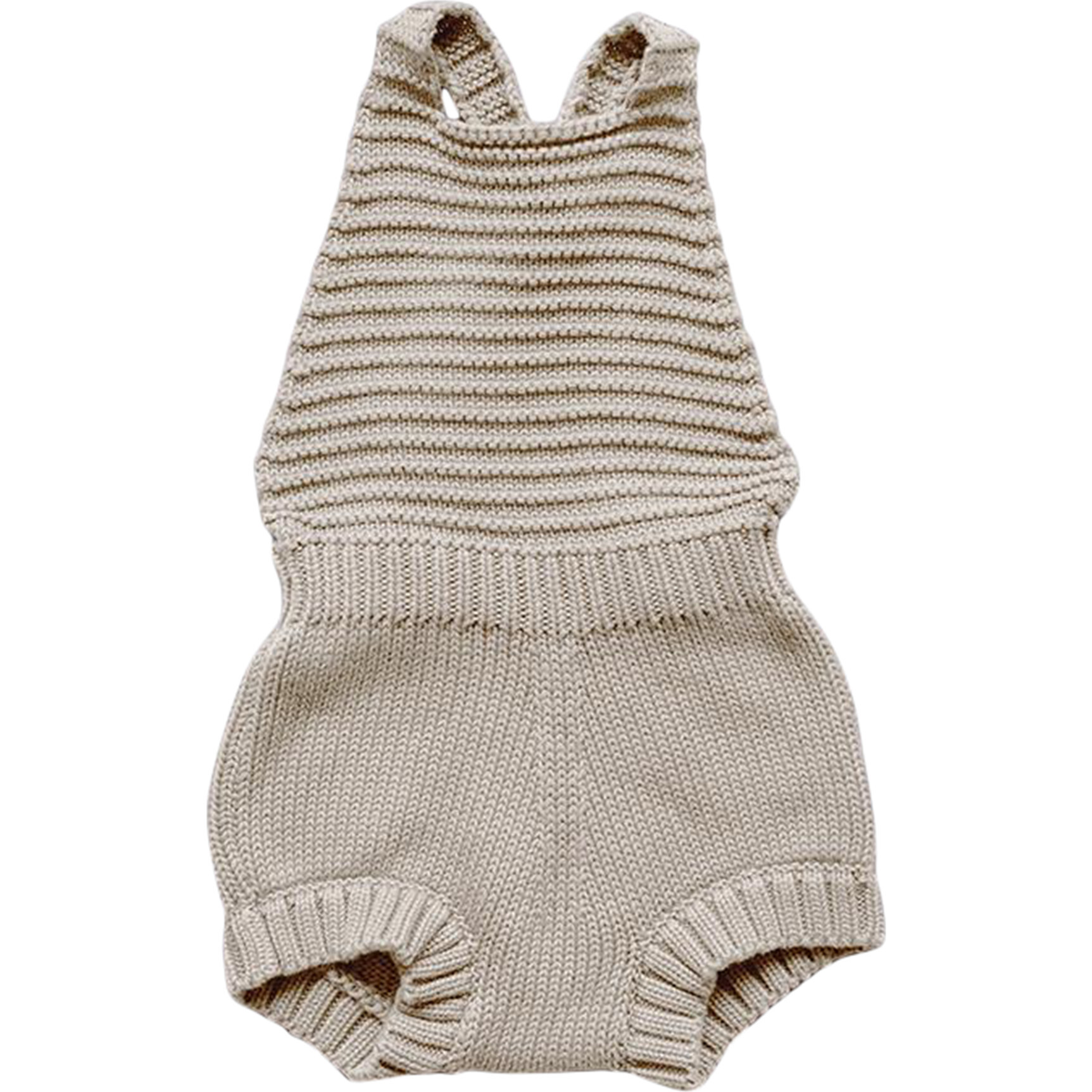 The Knit Romper, Oatmeal - Rompers - 1