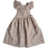 The Gingham Pinafore Dress, Bronze Gingham - Dresses - 1 - thumbnail