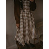 The Gingham Pinafore Dress, Bronze Gingham - Dresses - 5