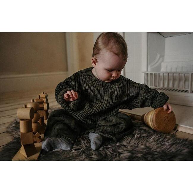 The Chunky Sweater, Olive - Sweaters - 5