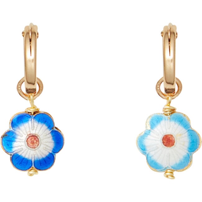 Forget-Me-Not Huggies, Sky - Earrings - 1