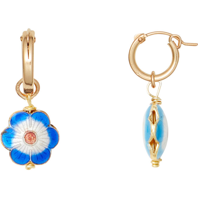 Forget-Me-Not Huggies, Sky - Earrings - 3