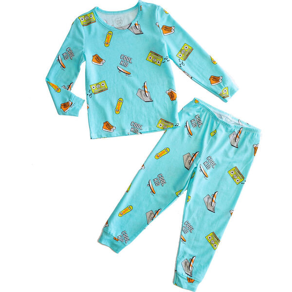 Cool Kid Pajamas, Blue - Lovey & Grink Sleepwear | Maisonette