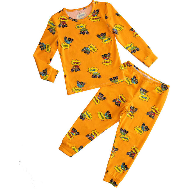 Monster Trucks Pajamas, Orange