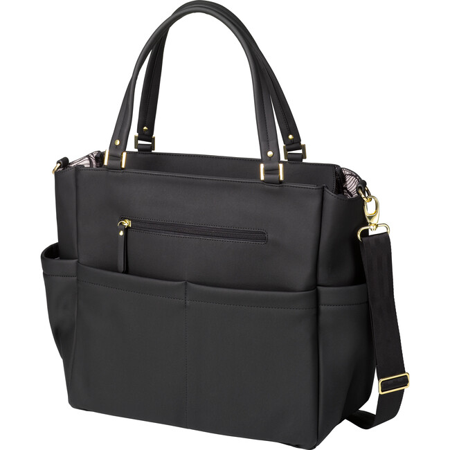 City Carryall, Black Matte Leatherette - Diaper Bags - 2