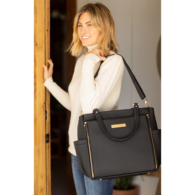 City Carryall, Black Matte Leatherette - Diaper Bags - 4