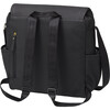 Boxy Backpack, Black Matte Leatherette - Diaper Bags - 3