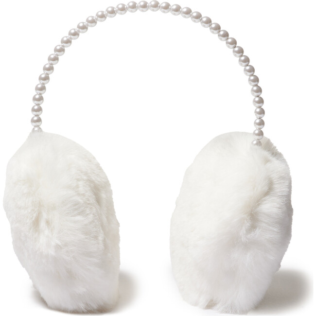 Women's Faux Fur Pearl Earmuff - Hair Accessories - 1