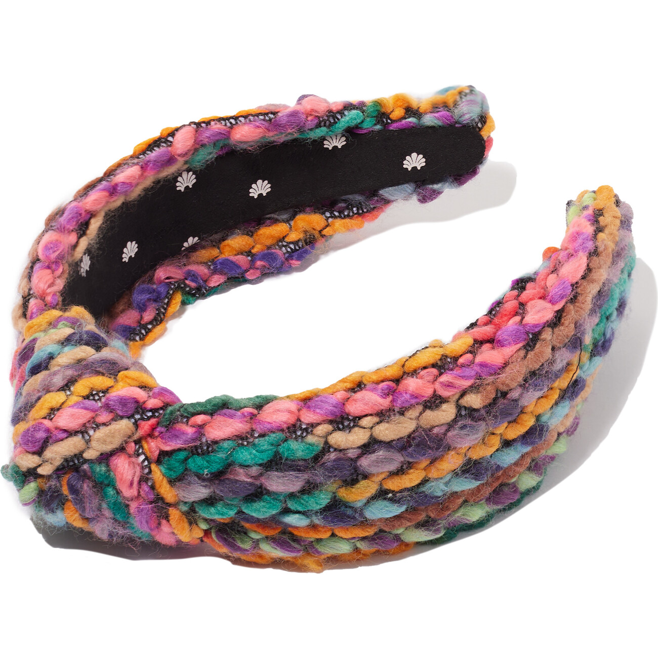 Lele sadoughi sweater ivory rainbow headband Harlequin Rainbow Knotted Twinkle Crystal Headband – Chic  main image 4