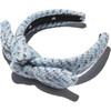 Kids Knitted Bow Tie Knotted Headband, Sky Blue - Hair Accessories - 1 - thumbnail