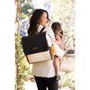 Boxy Backpack, Caramel/Black - Diaper Bags - 4 - thumbnail