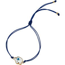 Navy Elephant Cord Bracelet