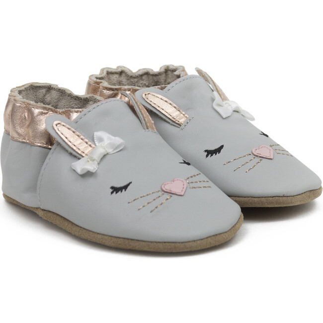 Heart Bunny Shoe, Grey