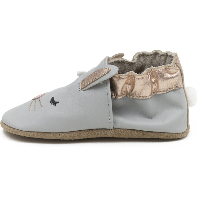 Heart Bunny Shoe, Grey - Crib Shoes - 2