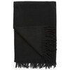 Women's Woven Cashmere Wrap, Black - Scarves - 1 - thumbnail