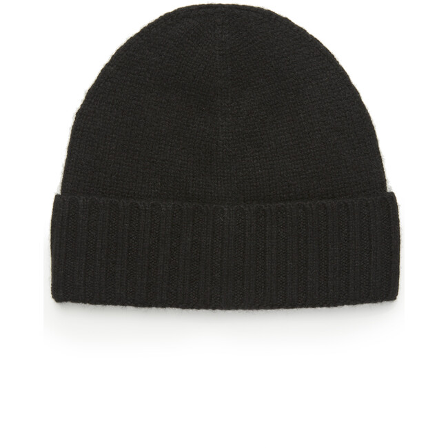Women's Cashmere Beanie, Black - Hats - 1