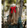 Classic Bow Clip, Tomato Double Gauze - Hair Accessories - 2
