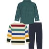 3-Piece Striped Sweater Set, Multi Stripe - Sweaters - 3