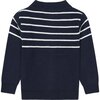 Baby 3-Piece Zip Sweater Set, Navy - Sweaters - 5