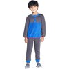 Quilted Fleece Set, Grey - Sweaters - 2