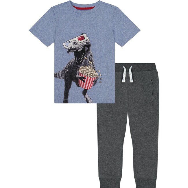 T-Rex Movie Buff Set, Light Blue - Tees - 1