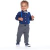 Baby Shirtzie Set, Navy - Polo Shirts - 2