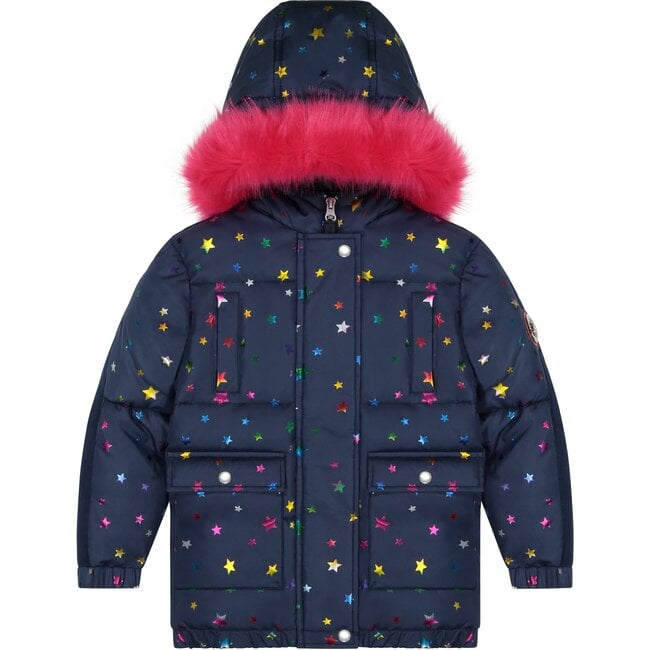 Star Sprinkled Nordic Coat with Brij™ Tech, Multi