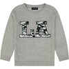 Chenille Sweatshirt, Grey - Sweatshirts - 1 - thumbnail
