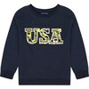 Chenille Sweatshirt, Navy - Sweatshirts - 1 - thumbnail