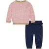 Baby Chenille Sweater Set, Pink - Sweaters - 3 - thumbnail