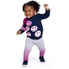 Baby Fuzzy Smile Sweater Set, Navy - Sweaters - 2