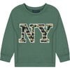 Chenille Sweatshirt, Green - Sweatshirts - 1 - thumbnail