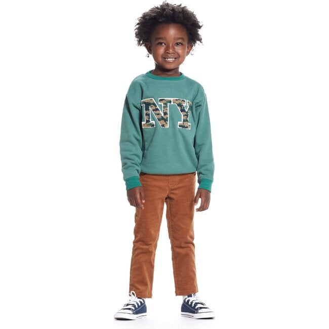 Chenille Sweatshirt, Green - Sweatshirts - 2