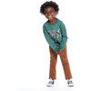 Chenille Sweatshirt, Green - Sweatshirts - 3