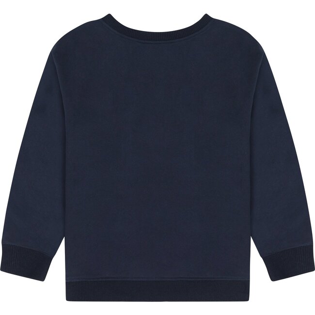 Chenille Sweatshirt, Navy - Sweatshirts - 4