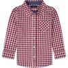 Gingham Button Down, Red - Shirts - 1 - thumbnail