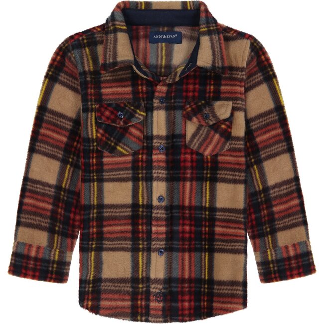 Plush Button-Up, Brown