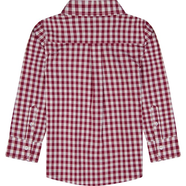 Gingham Button Down, Red - Shirts - 2