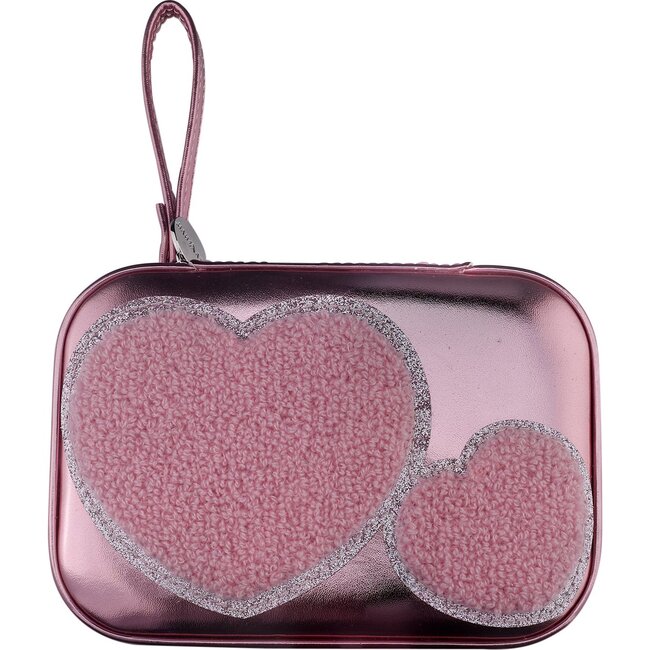 Glittery Hearts Jewelry Box, Pink